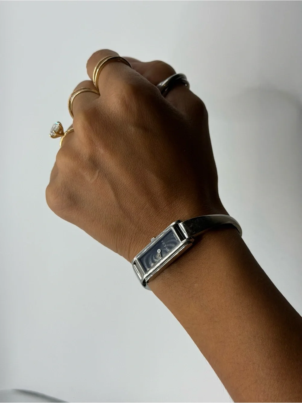 Gucci Silver Bangle Watch